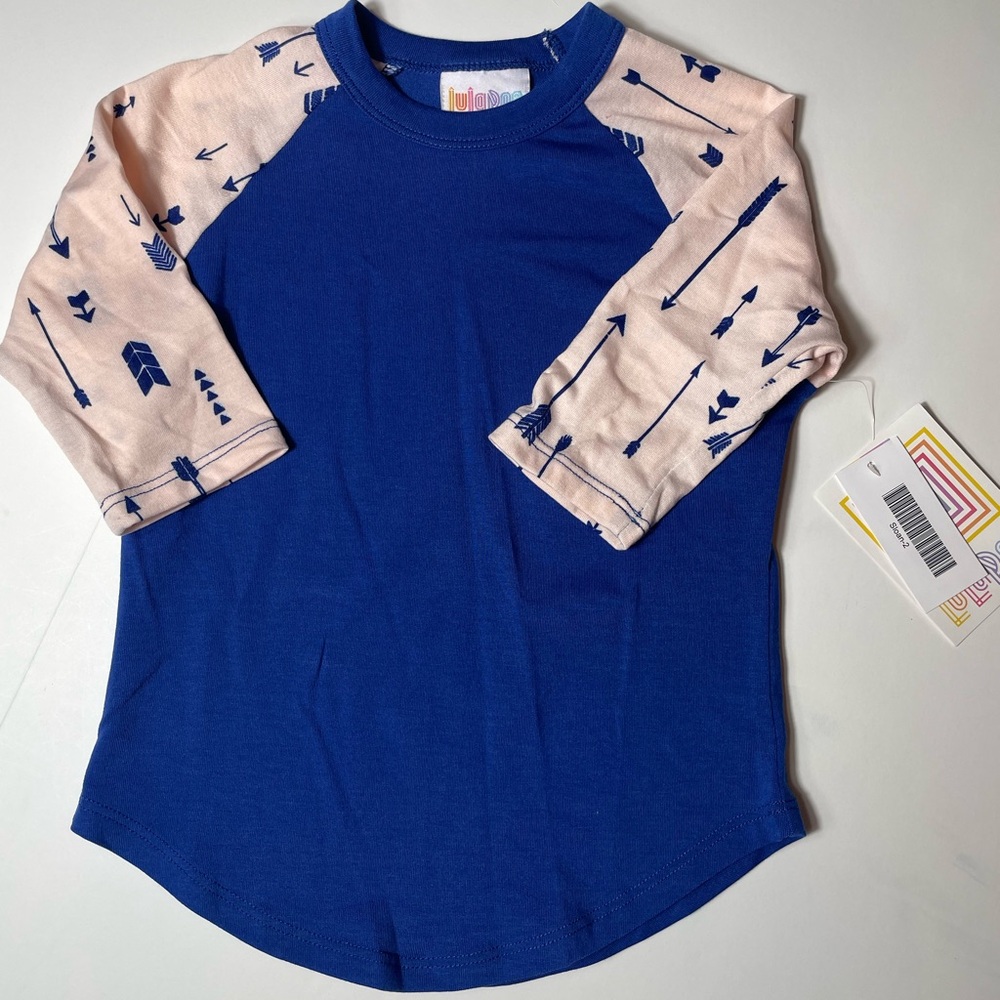 Blue and Pink Kids Sloan Shirt with Arrow Design